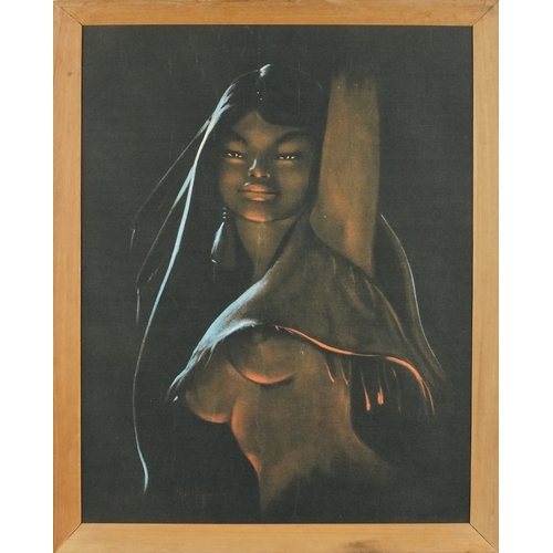 2539 - Gerda Christoffersen -  Firefly, 20th century print on board, framed, 48cm x 38cm.
