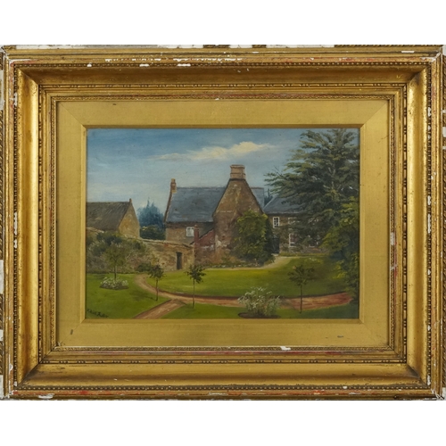 2533 - W. Michel Fuller - Cottage garden, 20th century British school oil on canvas, framed and glazed, 24c... 