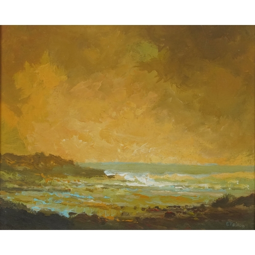 2538 - P. Tavroy - La Cinque, 20th century French school oil on board, indistinctly signed, framed, 20cm x ... 