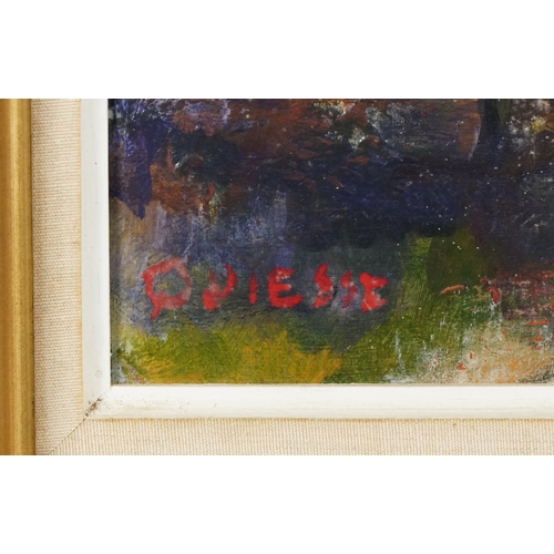 2289 - Claude Quiesse (B. 1938) - Orchard trees, Cart beside a tree, 20th century French school oil on canv... 