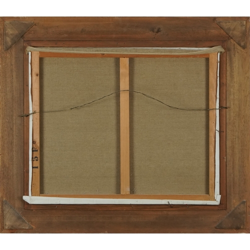 2492 - Claude Quiesse (French B. 1938) - Shepherd before a building, 20th century French school oil on canv... 