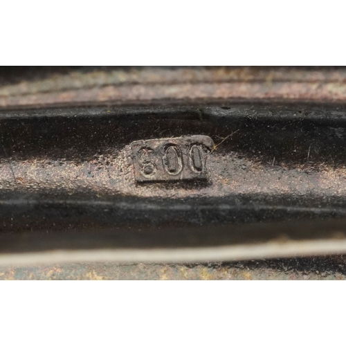 3444 - Coral bead jewellery including a graduated necklace and an 800 grade silver brooch, the largest 38cm... 