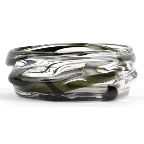 172 - A Whitefriars knobbly glass bowl, 18cm in diameter.