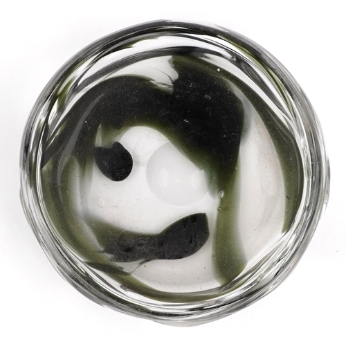 172 - A Whitefriars knobbly glass bowl, 18cm in diameter.