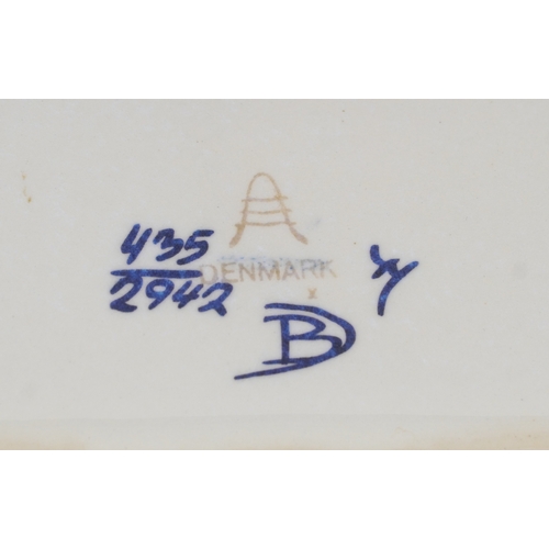 583 - Berte Jessen for Royal Copenhagen, a Danish porcelain slab vase decorated with stylized flowers, 15c... 