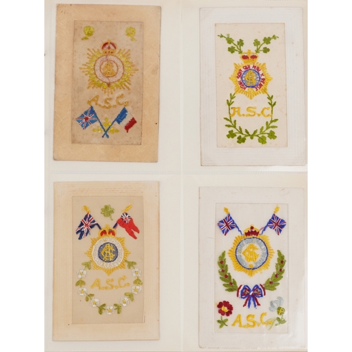 2780 - A collection of military interest postcards and silk greetings cards including To The Trenches by Mo... 