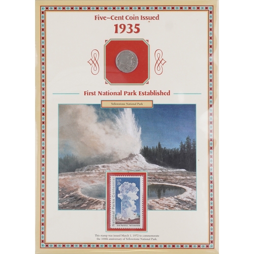 1253 - Two United States of America commemorative coin covers including Buffalo Nichols dates 1926-1937, ho... 