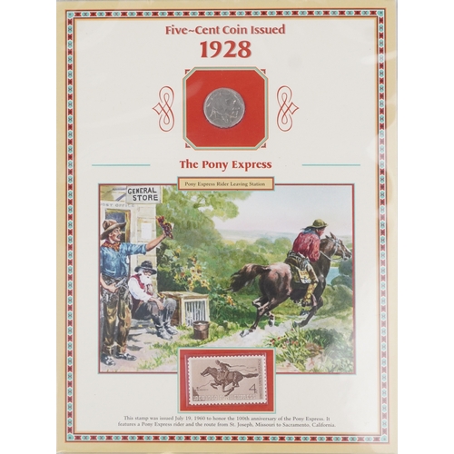 1253 - Two United States of America commemorative coin covers including Buffalo Nichols dates 1926-1937, ho... 