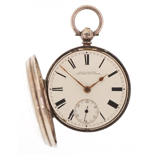 George E Steele, a Victorian gentlemen's silver open face pocket watch ...