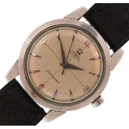 Omega, a gentlemen's Omega Seamaster automatic bumper wristwatch, the movement numbered 13596634, with paperwork, the dial 29.0mm in diameter.