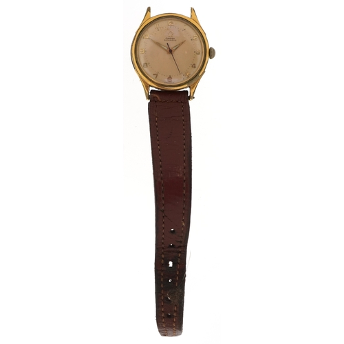 3167 - Omega, a vintage gentlemen's Omega automatic bumper wristwatch, the movement numbered 10704175.