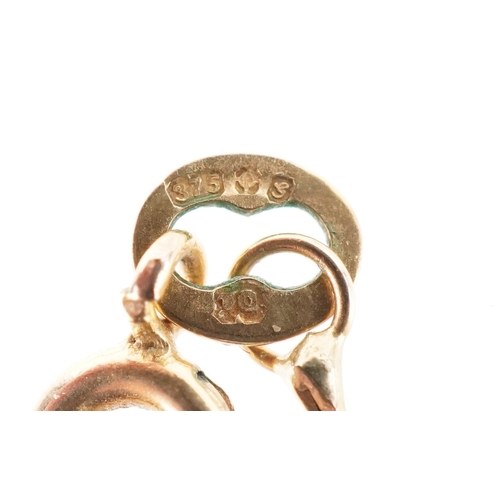 3127 - A 9ct gold ball link necklace, 42cm high in length, 1.6g.