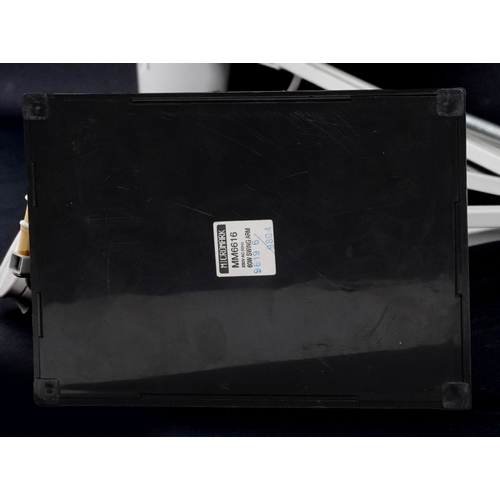 1788 - A vintage Swedish Ledu type 231 white enamel Anglepoise table lamp with weighted base, 100cm high ex... 