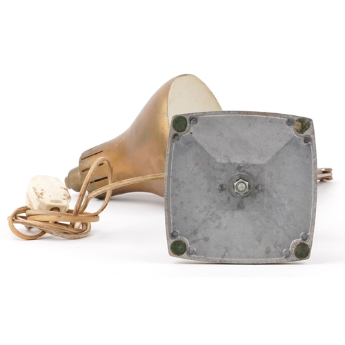 1793 - Horstman, a mid century gilt painted Anglepoise table lamp, 80cm high extended.