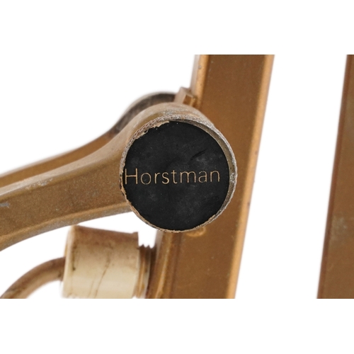 1793 - Horstman, a mid century gilt painted Anglepoise table lamp, 80cm high extended.