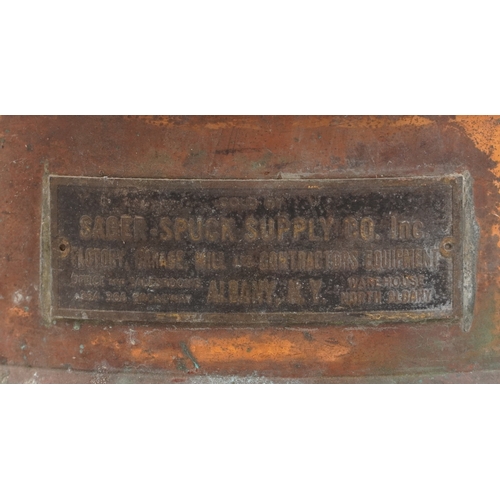 1520 - A vintage style copper fire extinguisher, 60cm high.