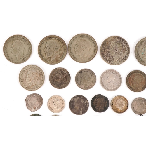 1099 - 19th century and later British and World silver coins to include half crowns, florins, sixpences, si... 