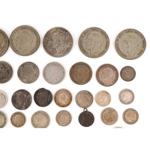 1099 - 19th century and later British and World silver coins to include half crowns, florins, sixpences, si... 