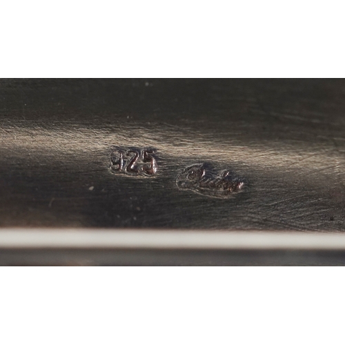 3402 - A Modernist silver brooch, 8.5cm in length, 18.0g.