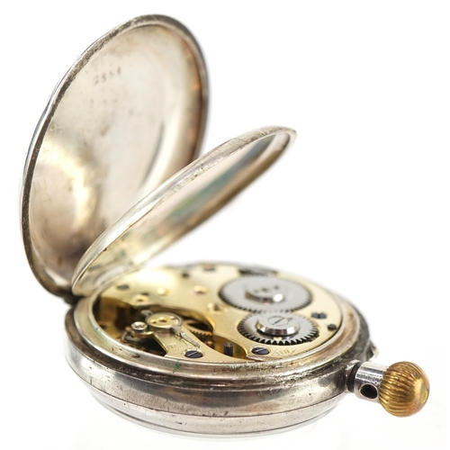 3398 - Four antique and later ladies and gentlemen's silver cased open face pocket watches, the largest 45m... 