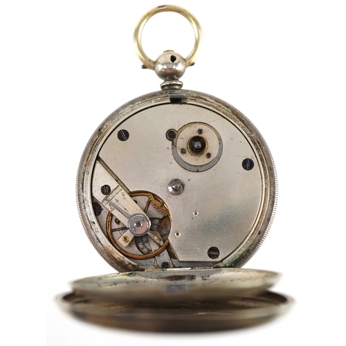 3398 - Four antique and later ladies and gentlemen's silver cased open face pocket watches, the largest 45m... 