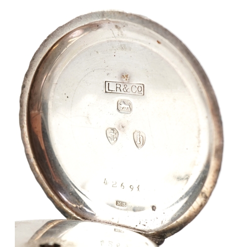 3380 - Two ladies silver open face pocket watches with enamelled dials and an Elgin gold plated manual wind... 