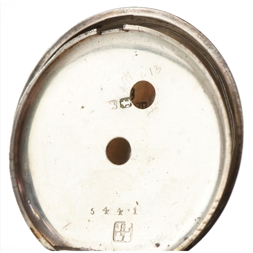 3403 - A ladies silver cased key wind open face pocket watch and a ladies silver cased wristwatch, each wit... 