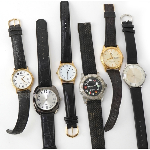 3464 - Vintage and later gentlemen's wristwatches including Lorus, Corvette, Casio and Citron.