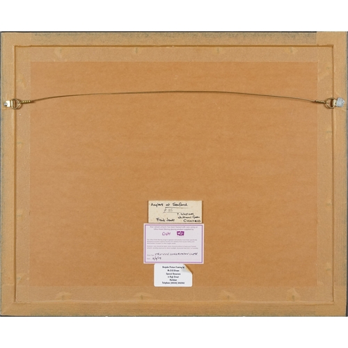 2282 - Frank J. James - Anglers at Seaford, 20th century British school watercolour on paper, signed, frame... 