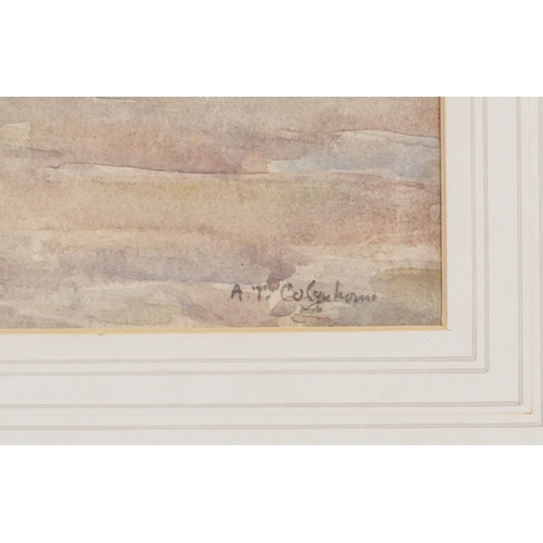 2242 - Harbour scene, early 20th century British school watercolour on paper, indistinctly signed, framed, ... 
