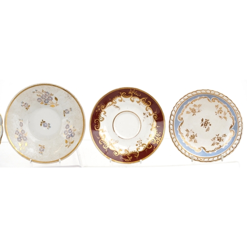 541 - 19th century English porcelain tea cups, coffee cups and saucers including Flight Barr & Barr, each ... 
