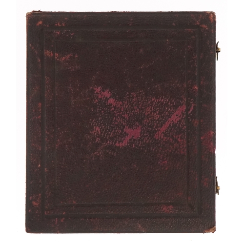 308 - A 19th century daguerreotype of a gentleman in formal dress, housed in a velvet lined case, 9cm x 8c... 