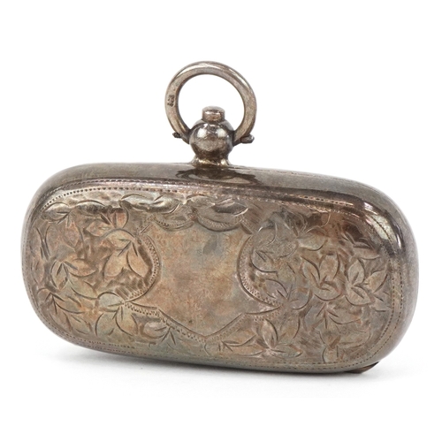 3685 - E J Trevitt & Sons, an Edwardian silver double sovereign fob case with an unengraved cartouche and l... 