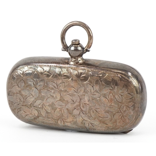 3685 - E J Trevitt & Sons, an Edwardian silver double sovereign fob case with an unengraved cartouche and l... 