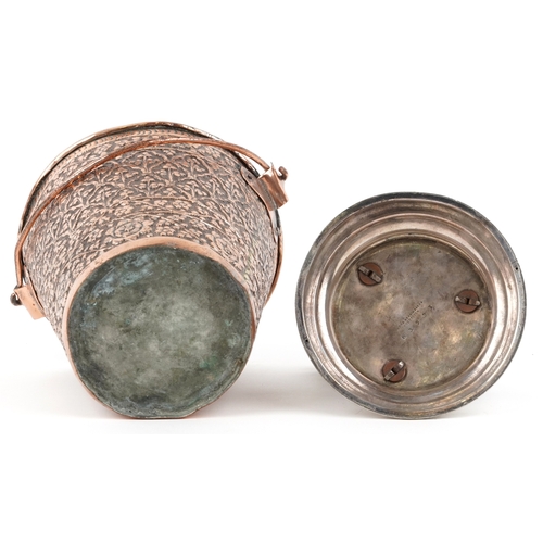 1539 - A James Deakin & Sons  silver plated figure of a female on a camel, raised on a plinth base together... 