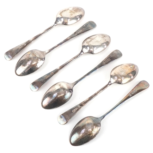 3650 - Cooper Brothers & Sons Ltd., a set of six silver teaspoons with shell design terminals, Sheffield 19... 