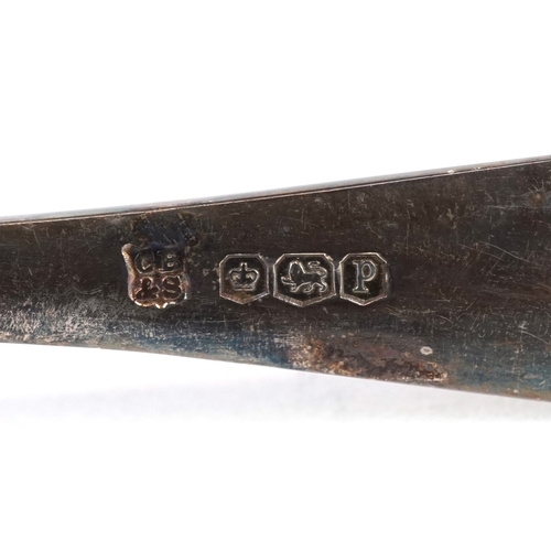 3650 - Cooper Brothers & Sons Ltd., a set of six silver teaspoons with shell design terminals, Sheffield 19... 