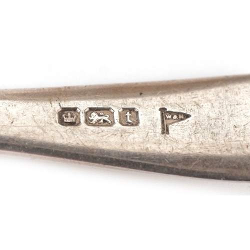 3644 - Victorian and later silver comprising a set of six teaspoons, christening tankard, shell shaped dish... 