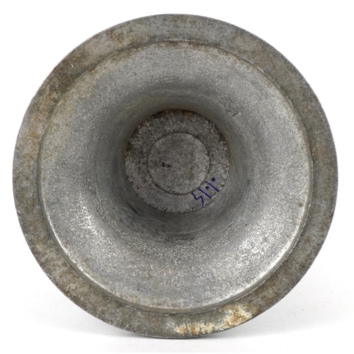 1601 - A vintage aluminium advertising candlestick for C. Morrison Compo. Co. Ltd., Capstan Brand, 8.5cm hi... 