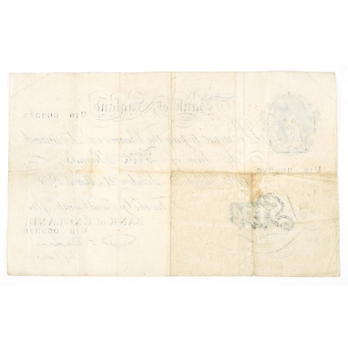 1195 - A Bank of England seated Britannia five pound note dated 21st March 1951, Chief Cashier P. S. Beale,... 