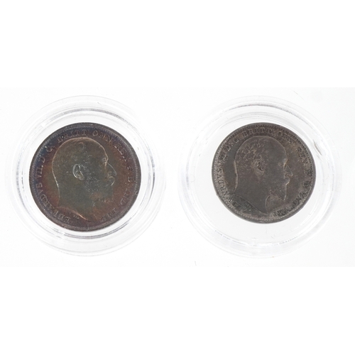 1081 - A 1902 Edward VII Maundy set of four coins. No box.