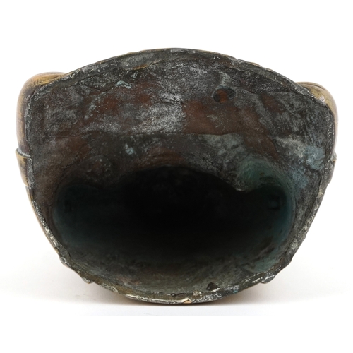 1847 - A Chinese gilt bronze figure of Buddha in the lotus position, 12cm high.