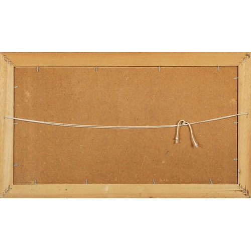 2382 - K. Hammon - Figures on a beach, 20th century continental school gouache on paper, framed and glazed,... 