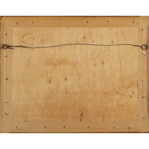 2370 - Boat on a river, 20th century continental school watercolour on paper, framed and glazed 26cm x 33cm