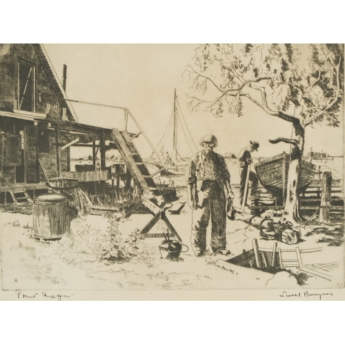 2387 - Lionel Barrymore - Point Magu, 20th century British school etching reproduced in talio-crome, signed... 