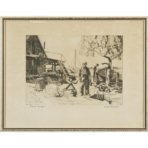 2387 - Lionel Barrymore - Point Magu, 20th century British school etching reproduced in talio-crome, signed... 