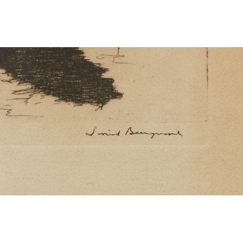 2386 - Lionel Barrymore - Quiet Waters, 20th century British school etching reproduced in talio-crome, sign... 