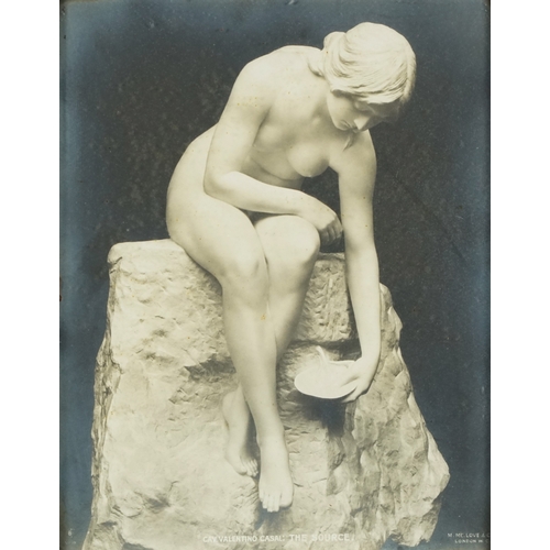 2319 - A pair of M. McLove & Co. black and white photographic prints of famous sculptures including Herzig ... 