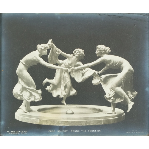 2319 - A pair of M. McLove & Co. black and white photographic prints of famous sculptures including Herzig ... 