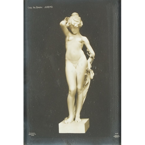 2319 - A pair of M. McLove & Co. black and white photographic prints of famous sculptures including Herzig ... 
